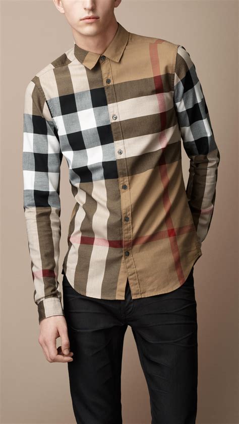 burgundy burberry shirt free shipping|burberry shirts for men price.